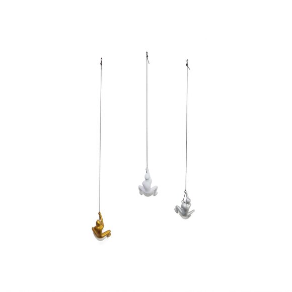 Climbing Man Home Decor Classic Wall-Art Sculpture | 3-Piece - Picture 2 of 5